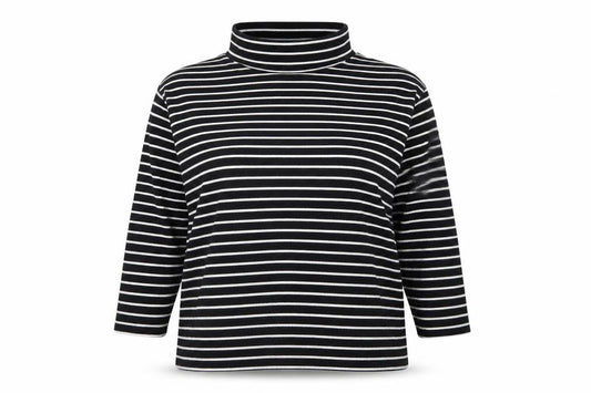 Apricot Women’s Black Stripe Roll Neck Long Sleeve Pullover Jumper Size 18