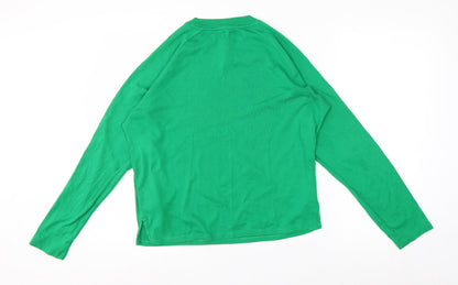 Hush Women's Green XS Long Sleeve Cotton Jersey T-Shirt