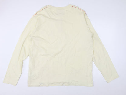 Joe Browns Men's Ivory 2XL Long Sleeve Henley Cotton Top