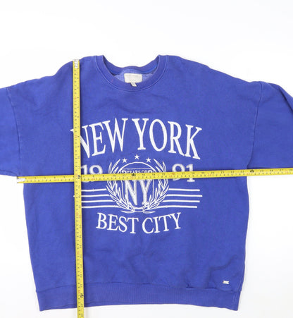 Pull&Bear Pacific Republic Teen Purple New York Print Sweatshirt S