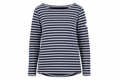 Joules Women Blue Striped Long Sleeve Cotton Nautical Top Size 12