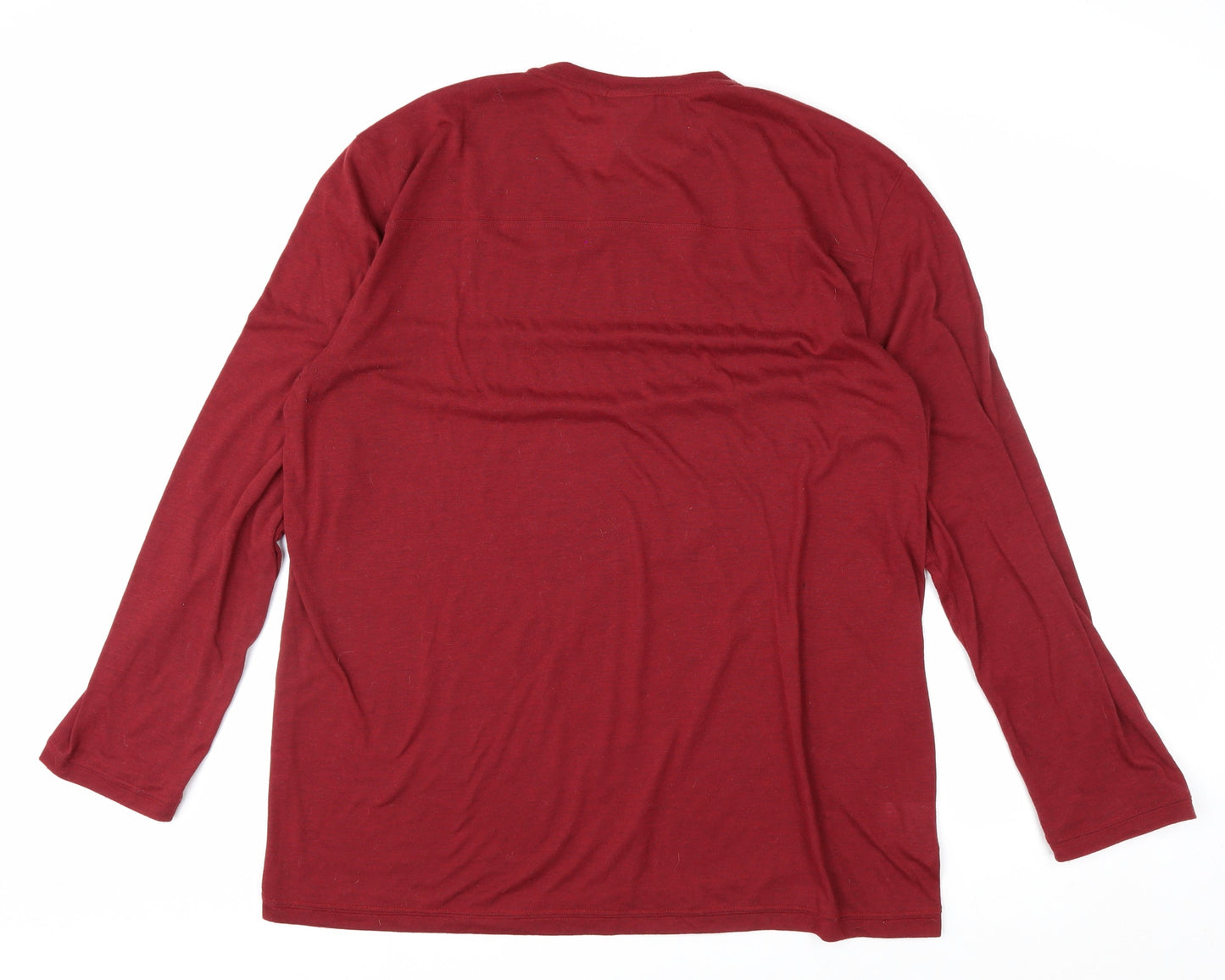 Salomon Men’s Red Long Sleeve Activewear T-Shirt 2XL Regular Fit