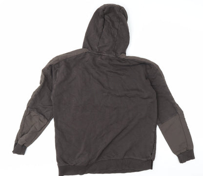 C&A Boys Brown Pullover Hoodie 14 Years Cotton Blend New Limits Design
