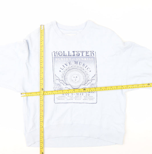 Hollister Women’s Blue Crew Neck Pullover Sweatshirt Size S