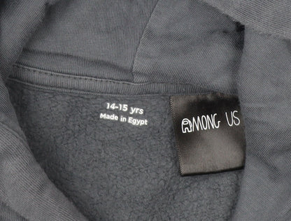 Marks and Spencer Boys Grey Among Us Pullover Hoodie 14-15 Years Cotton Blend