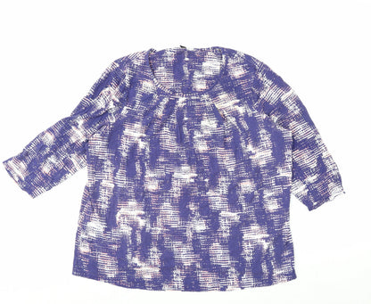 Marks and Spencer Women’s Purple Geometric Tunic Blouse Size 20