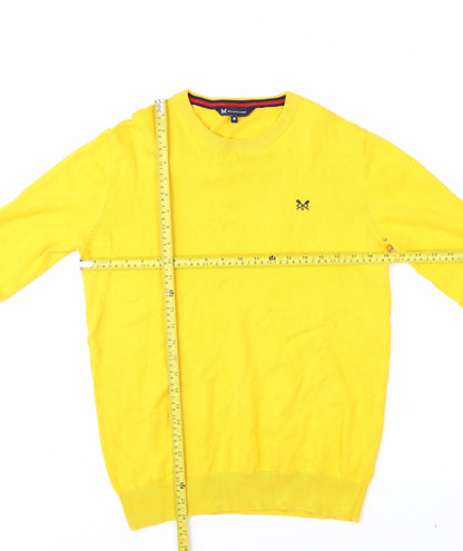 Crew Clothing Company Men's Yellow Cotton Crew Neck Pullover Jumper M