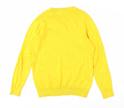 Crew Clothing Company Men's Yellow Cotton Crew Neck Pullover Jumper M