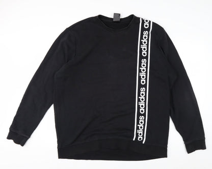 Adidas Men's Black 2XL Pullover Crew Neck Sports Sweatshirt