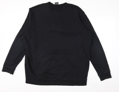 Adidas Men's Black 2XL Pullover Crew Neck Sports Sweatshirt