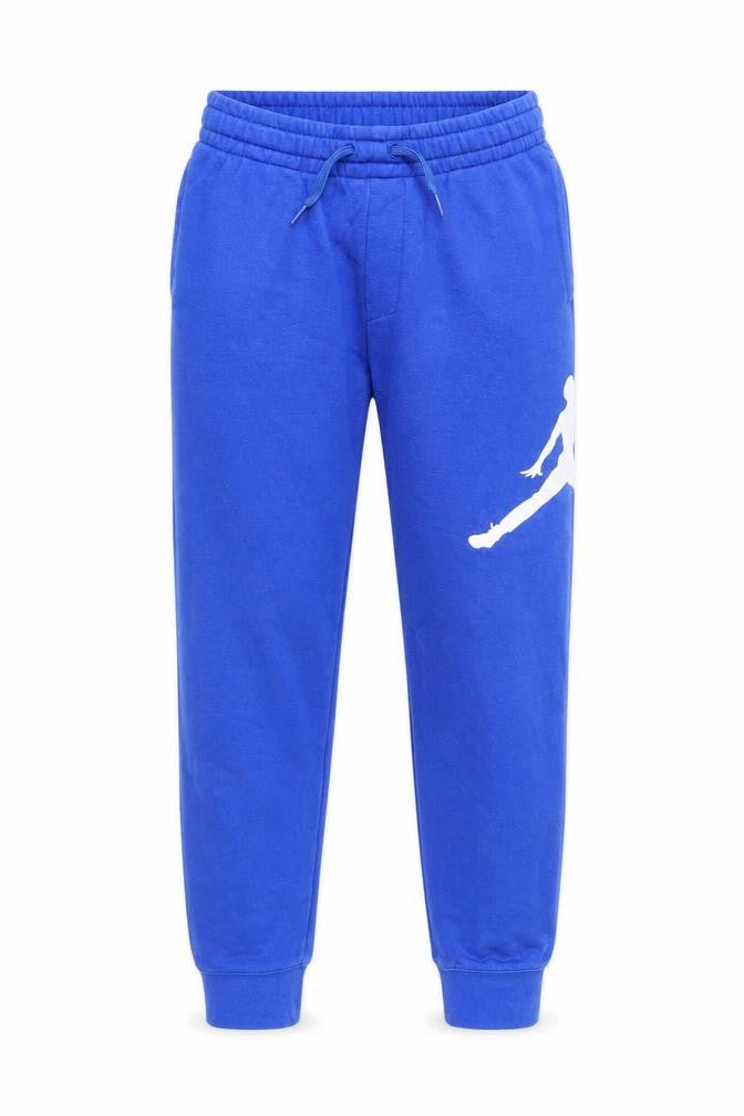 Front view of Jordan boys’ blue jogger sweatpants 12-13 years fleece activewear trousers