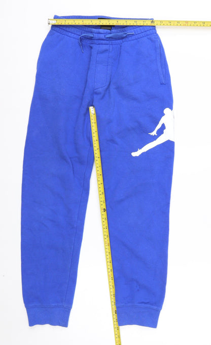 Jordan Boys Blue Jogger Sweatpants 12-13 Years Fleece Activewear Trousers