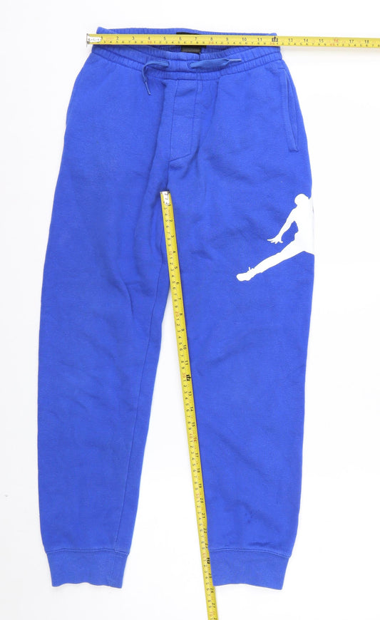 Jordan Boys Blue Jogger Sweatpants 12-13 Years Fleece Activewear Trousers