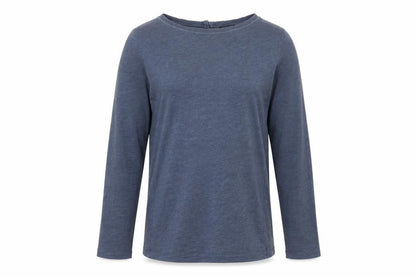 Massimo Dutti Men's Blue Long Sleeve Cotton Casual Top L