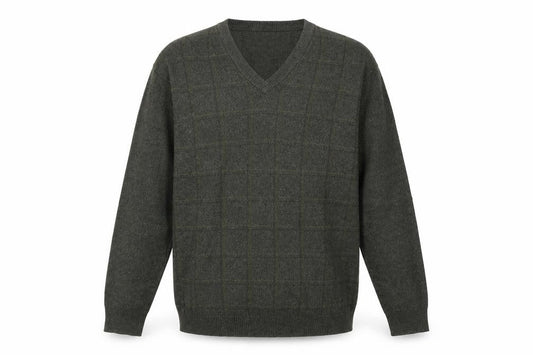 Marks & Spencer Men’s Green Lambswool V-Neck Jumper Medium
