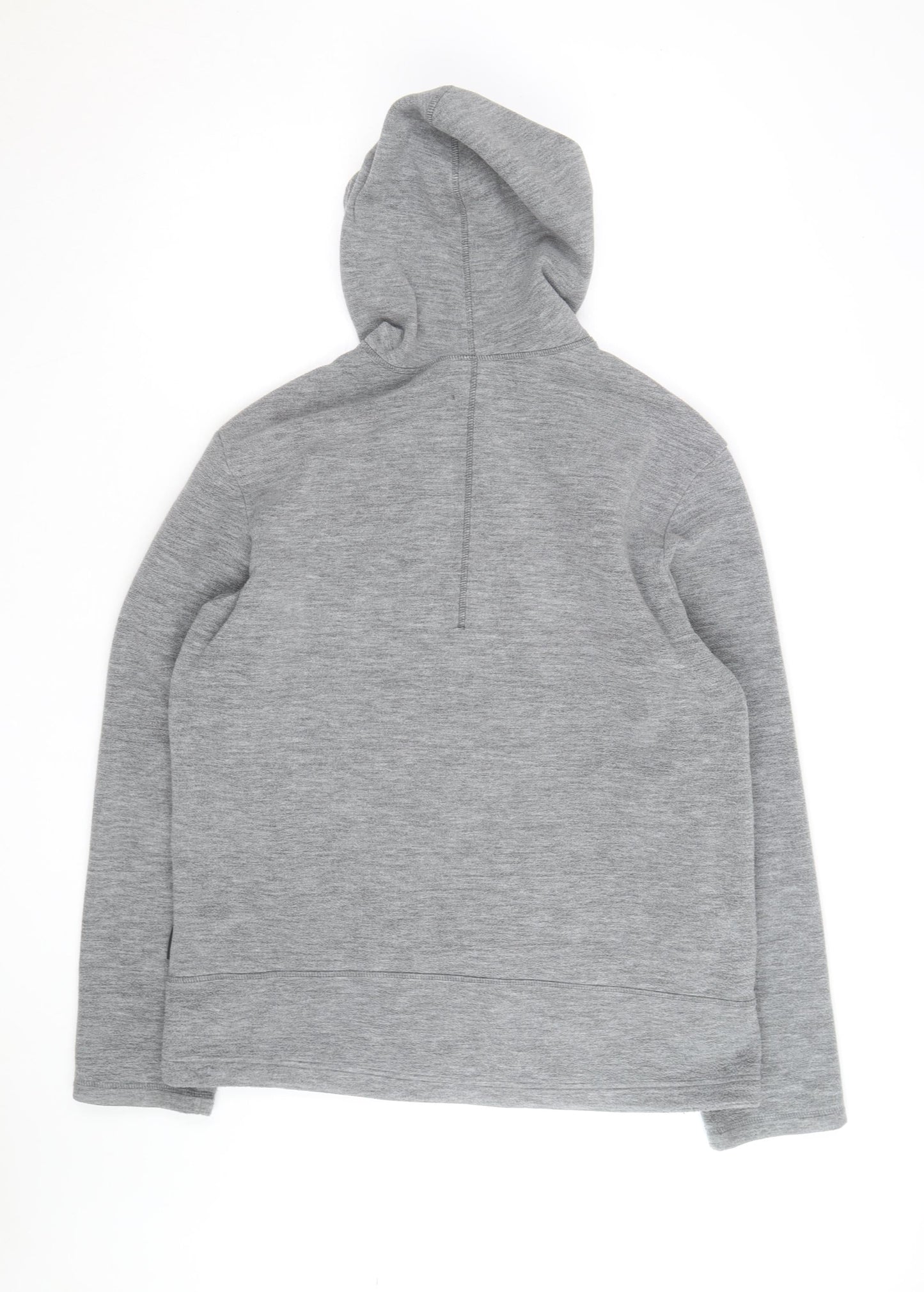 Jack Wolfskin Men Grey Full Zip Hooded Fleece Jacket Size L