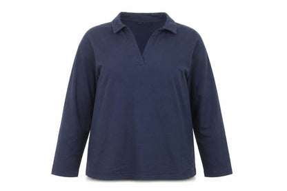 ASOS Women’s Blue Collared Cotton Long Sleeve Jersey Blouse M