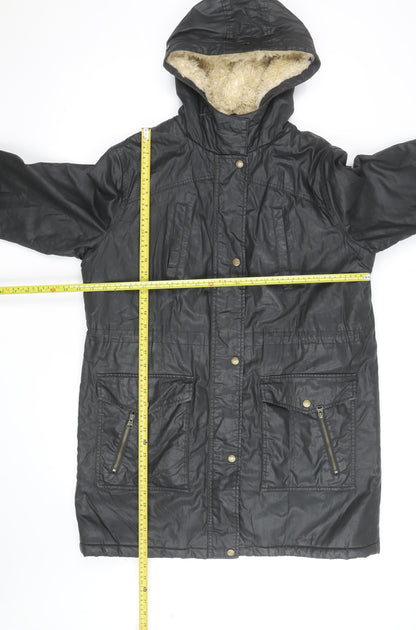 Marks and Spencer Women’s Black Hooded Parka Coat Size 14