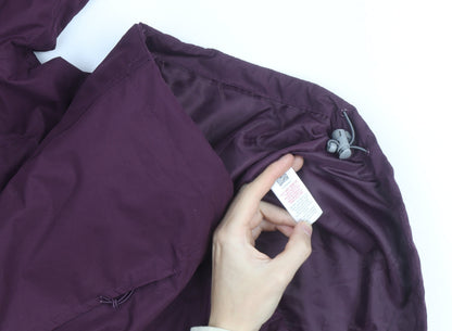 Peter Storm Womens Purple Waterproof Hooded Jacket Size 12