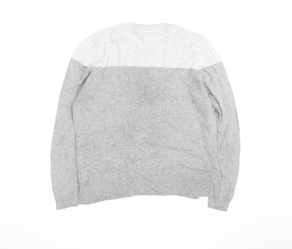 Mint Velvet Women Grey Wool Blend Crew Neck Pullover Jumper Size 12