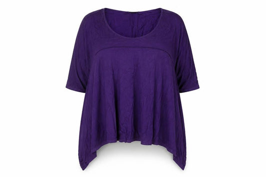 Ann Harvey Women’s Purple Cotton Tunic T-Shirt Size 18