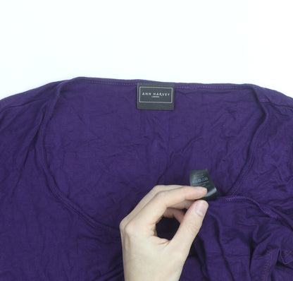 Ann Harvey Women’s Purple Cotton Tunic T-Shirt Size 18