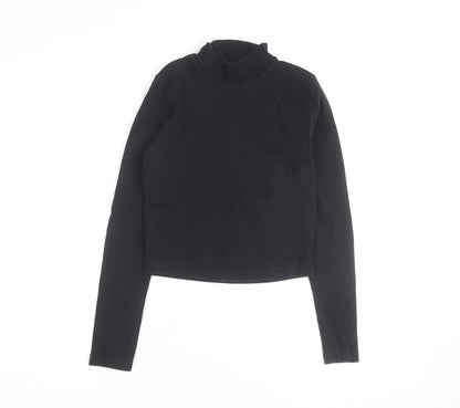 Jack Wills Womens Black Size 10 Roll Neck Long Sleeve Jumper