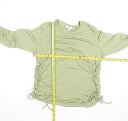 Marks and Spencer Womens Green Long Sleeve Jersey T-Shirt Size 16