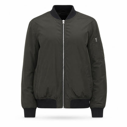 New Look Women's Green Bomber Jacket Size 8 Zip Casual Lightweight