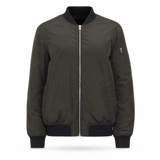 New Look Women's Green Bomber Jacket Size 8 Zip Casual Lightweight