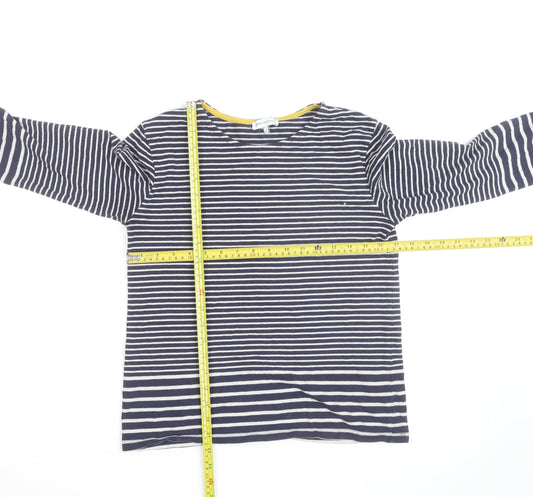 Warehouse Women’s Blue Striped Cotton Long Sleeve Pullover Jumper Size 8