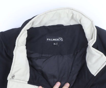 Palmer Men's Black XL Winter Puffer Jacket Polyester Stand-Up Collar