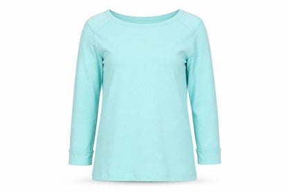 Cotton Traders Women's Blue Long Sleeve Cotton T-Shirt Size 10