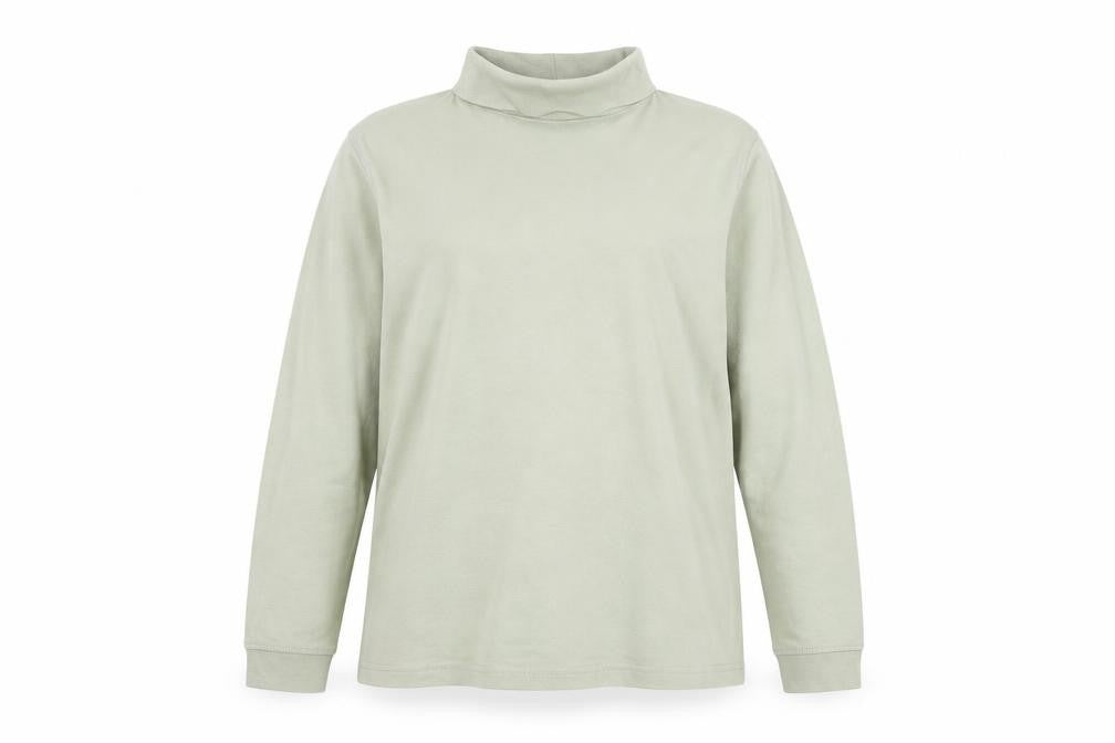 Country Collection Women’s Green Roll Neck Long Sleeve Cotton Top M