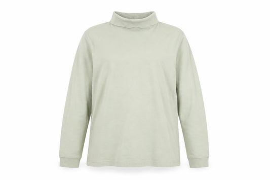 Country Collection Women’s Green Roll Neck Long Sleeve Cotton Top M