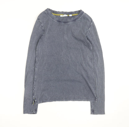 White Stuff Women Blue Cotton Crew Neck Long Sleeve Pullover Jumper Size 14