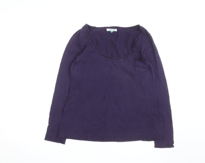 White Stuff Women’s Purple Cotton Long Sleeve Jersey T-Shirt Size 18