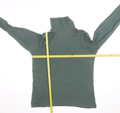 Cotton Traders Women Green Roll Neck Long Sleeve Jumper Size M