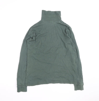 Cotton Traders Women Green Roll Neck Long Sleeve Jumper Size M