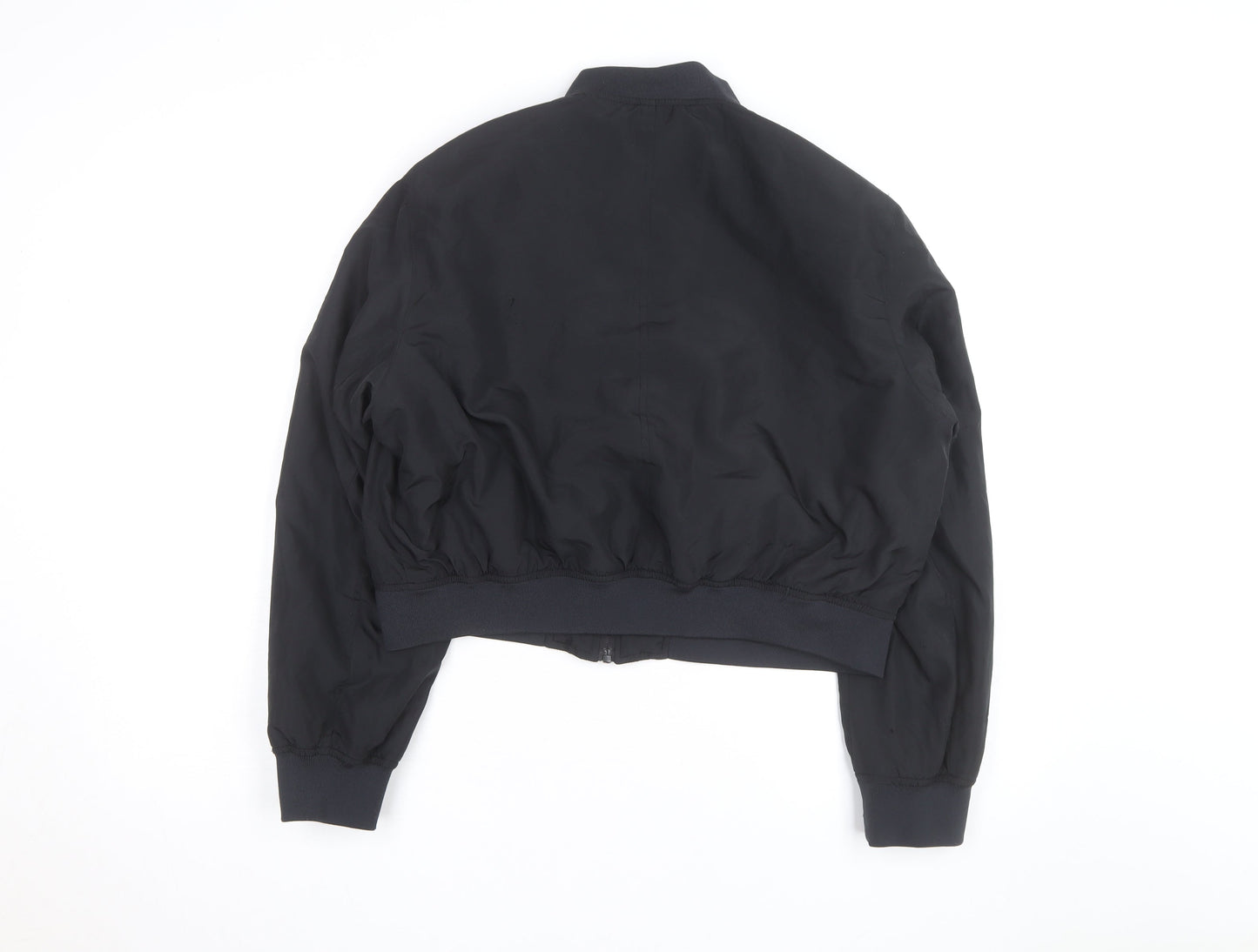 ONLY Black L Bomber Jacket Unisex Adults Lined Zip Casual