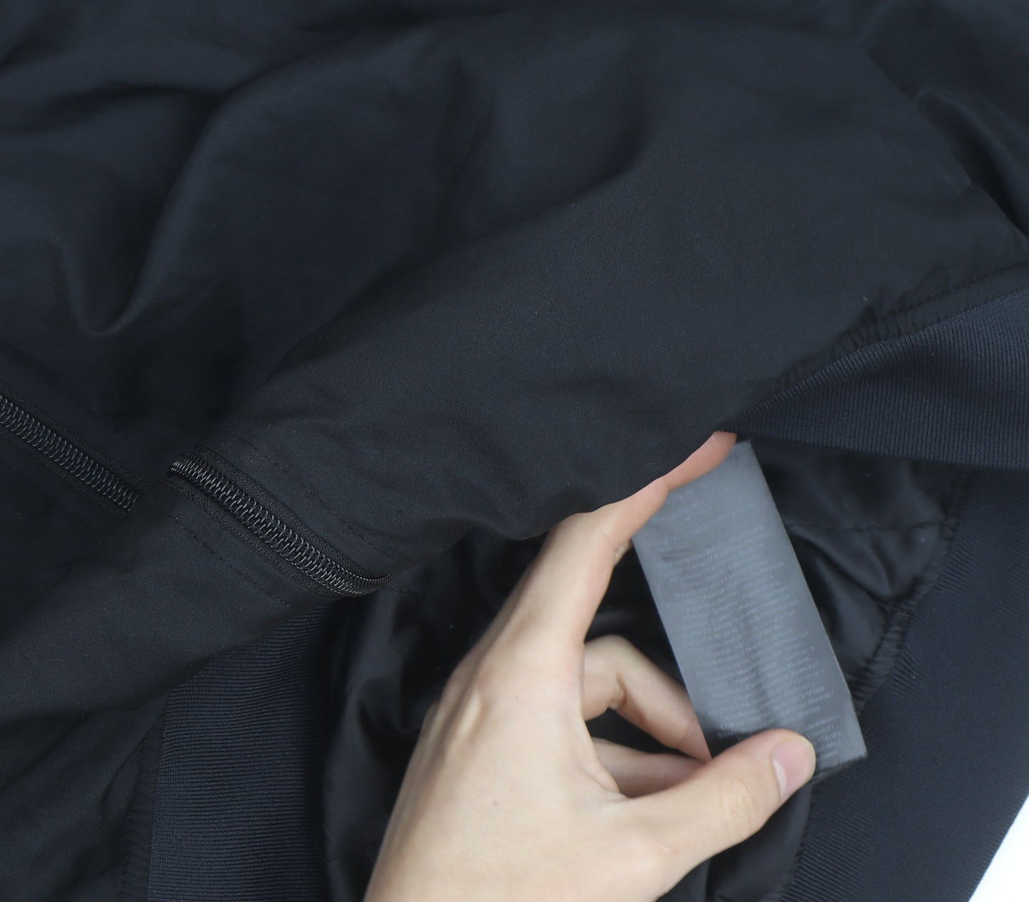 ONLY Black L Bomber Jacket Unisex Adults Lined Zip Casual