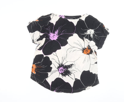 Next Women’s Multicoloured Floral Cotton Viscose Tunic Top Size 12