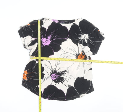 Next Women’s Multicoloured Floral Cotton Viscose Tunic Top Size 12