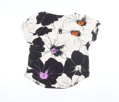 Next Women’s Multicoloured Floral Cotton Viscose Tunic Top Size 12