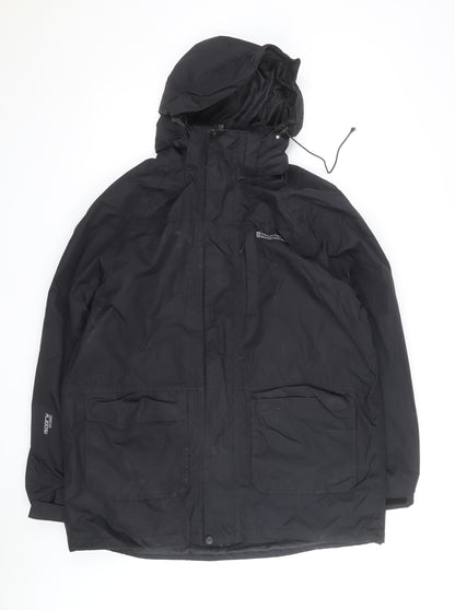 Mountain Warehouse Men's Black L Waterproof Parka Jacket Lined Hooded