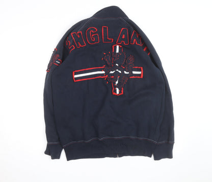 Daniel Fretwell Mens Blue England Track Jacket Size L Full Zip