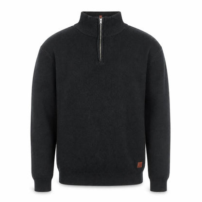 NEXT Men's Black M 1/2 Zip High Neck Cotton Blend Jumper