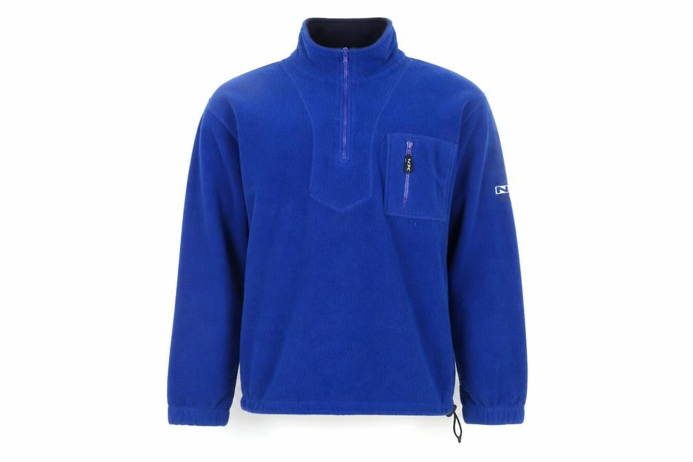 NX Branded Sports Men's Blue Fleece 1/4 Zip Pullover Sweatshirt M