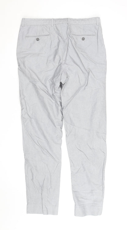 Jasper Conran Men's Grey Chino Trousers 34L Regular Fit