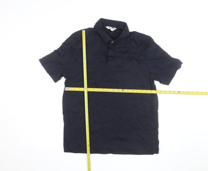 Marks and Spencer Autograph Men's Blue Supima Cotton Polo Shirt L